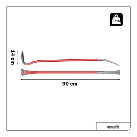 Hultafors Brecheisen 900mm aus schwedischem Borstahl, bis 200kg belastbar - Image 2