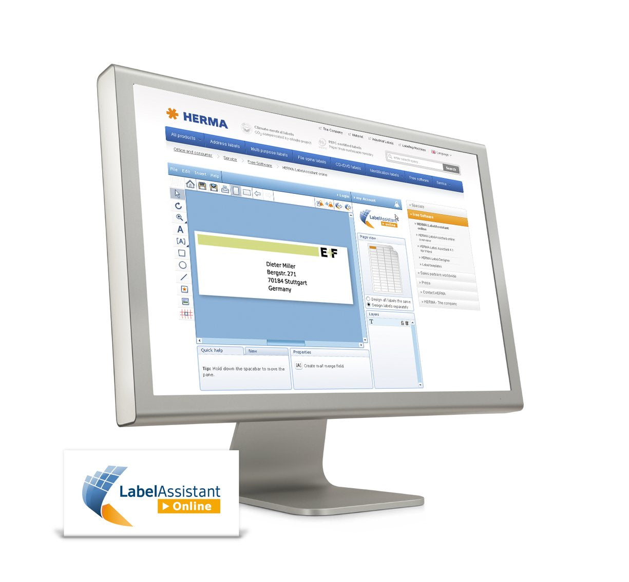 HERMA Universal Etiketten, 100 Blatt, 105 x 41 mm, Selbstklebend, Matt, Weiß - Image 4