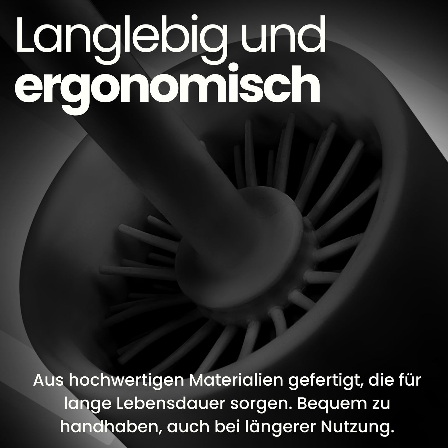 Cleangang® Toilettenbürste Schwarz Silikon mit Klobürstenhalter Set