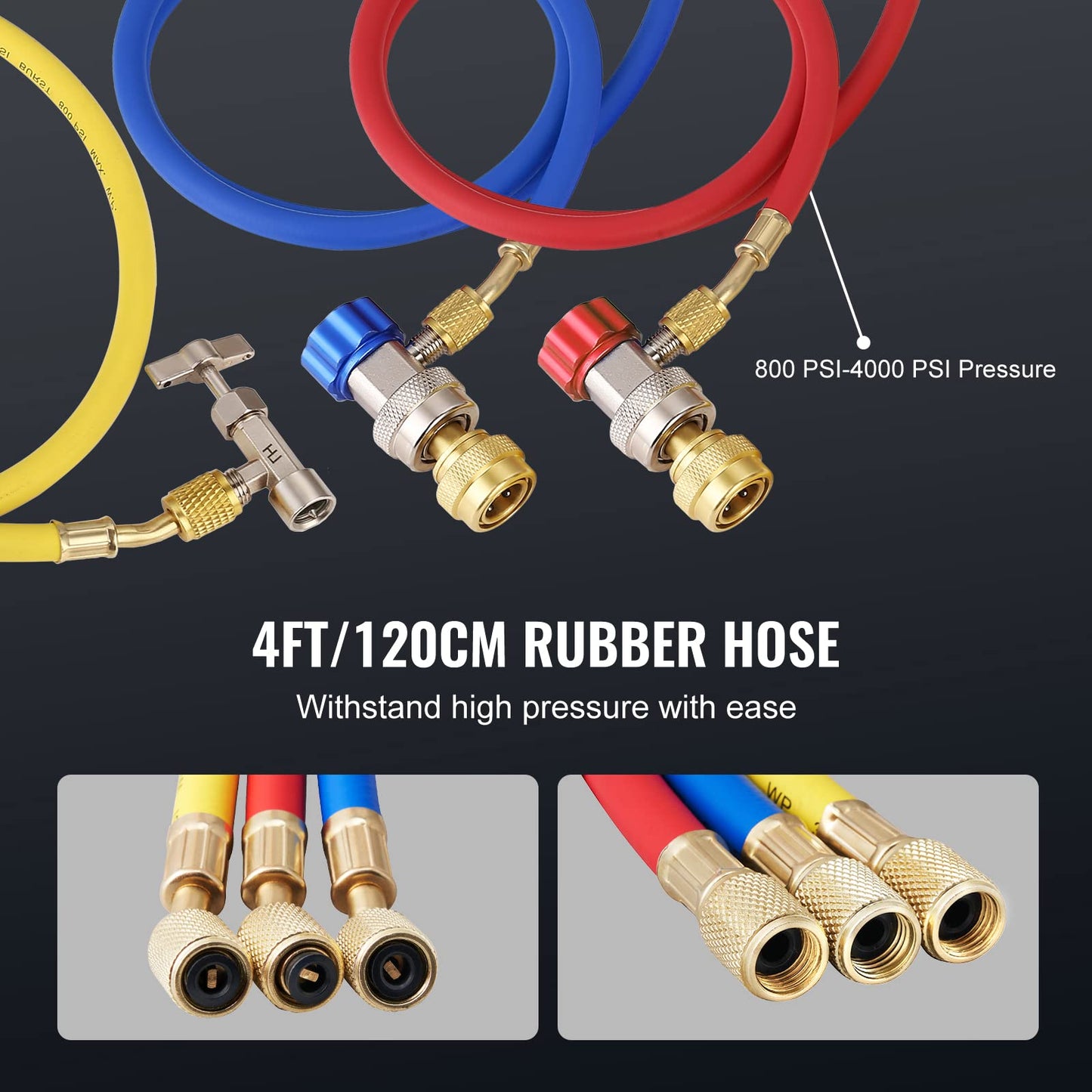 VEVOR Vakuumpumpe 100L/min Unterdruckpumpe 150W 220V, Klimaanlagen und Kfz-Kühlsysteme - Image 5