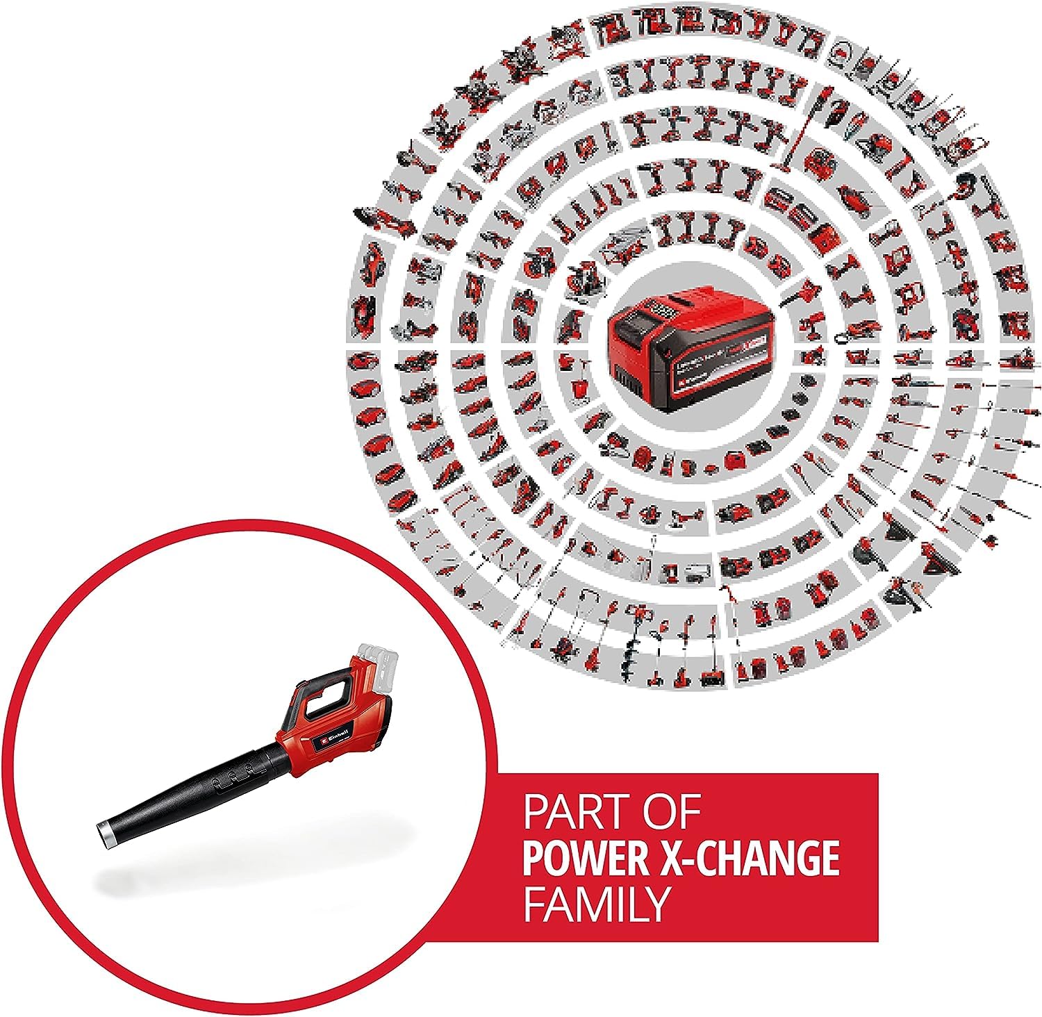 Einhell Akku-Laubbläser GP-LB 36/210 Li E-Solo, 816 m³/h, Lithium-Ionen, ohne Akku - Image 3